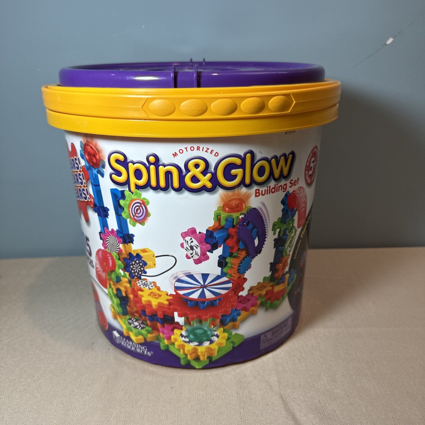 Gears Gears Gears Spin n Glow Learning Resources Motorized Play Set Complete