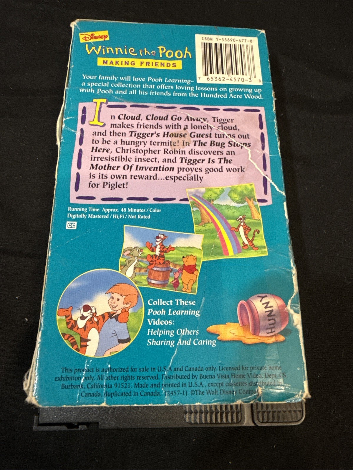 Winnie the Pooh VHS Lot 3 Disney Tapes Animated Classics UNTESTED