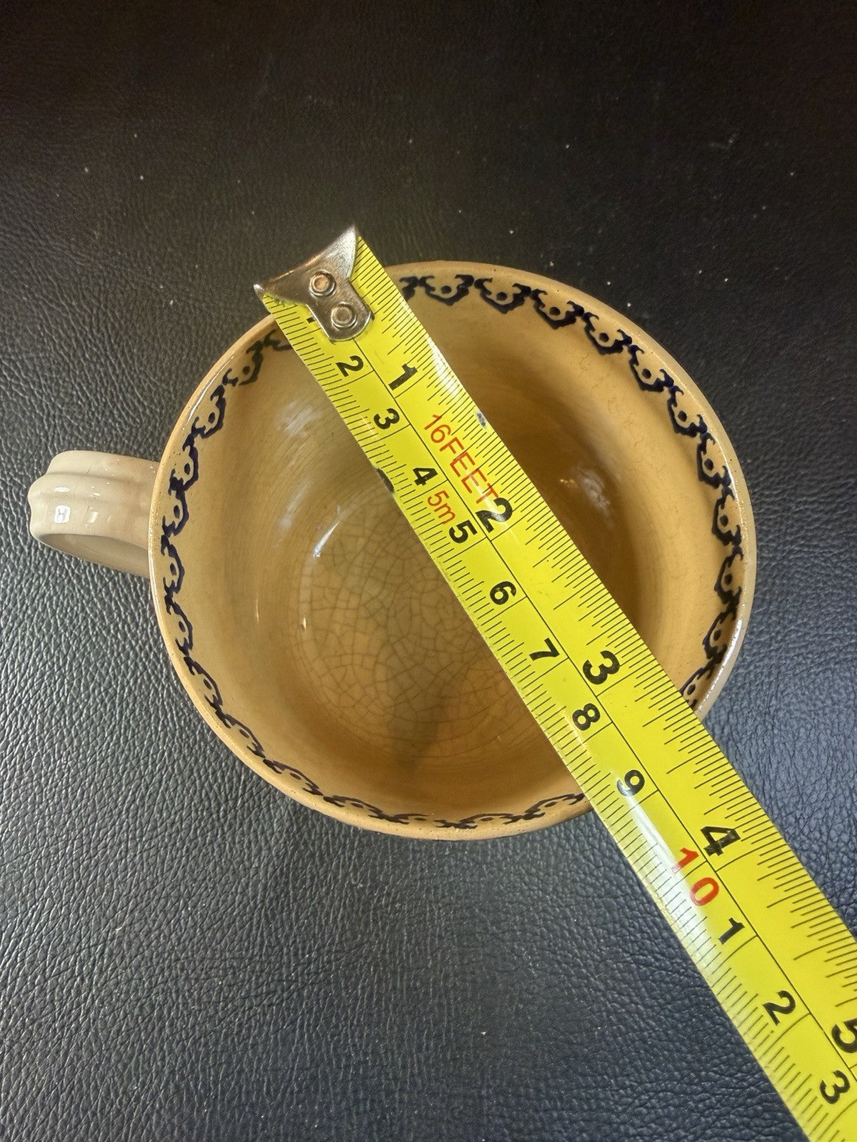 Vintage Nicholas Mosse Pottery Irish Stoneware Large Coffee Mug Floral Ireland