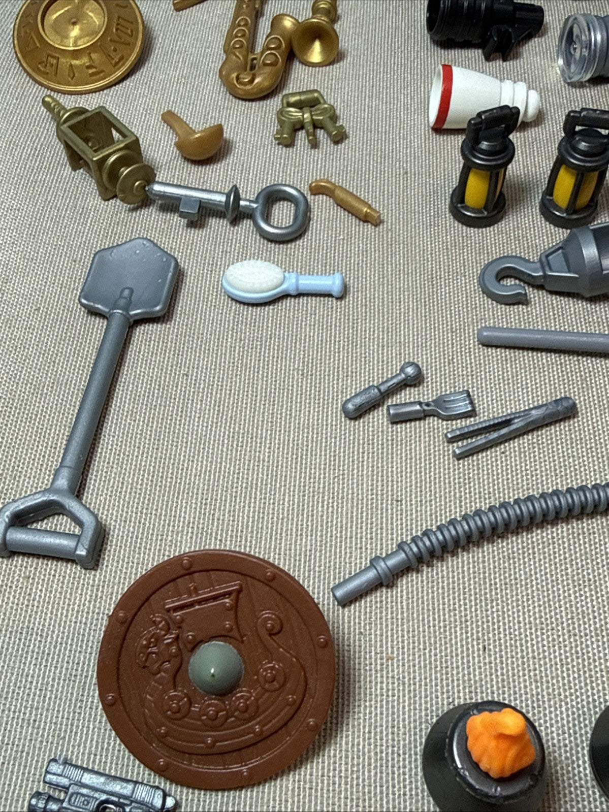 Vintage Playmobil Accessories Lot 100+ Pieces Weapons Tools Furniture Animal