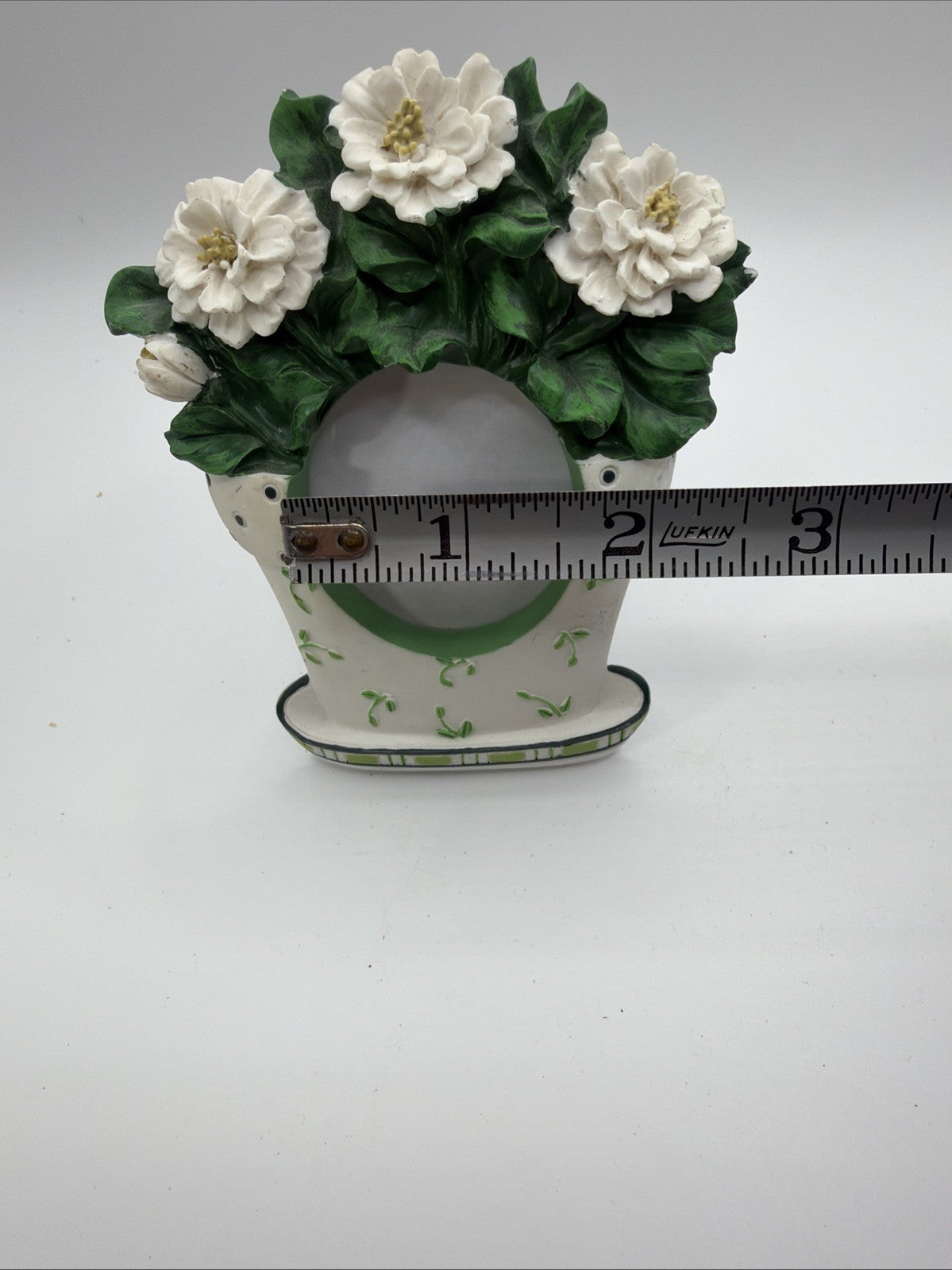 Twos Company Mini Picture Frame Flower Pot 1.75 Inch Decorative