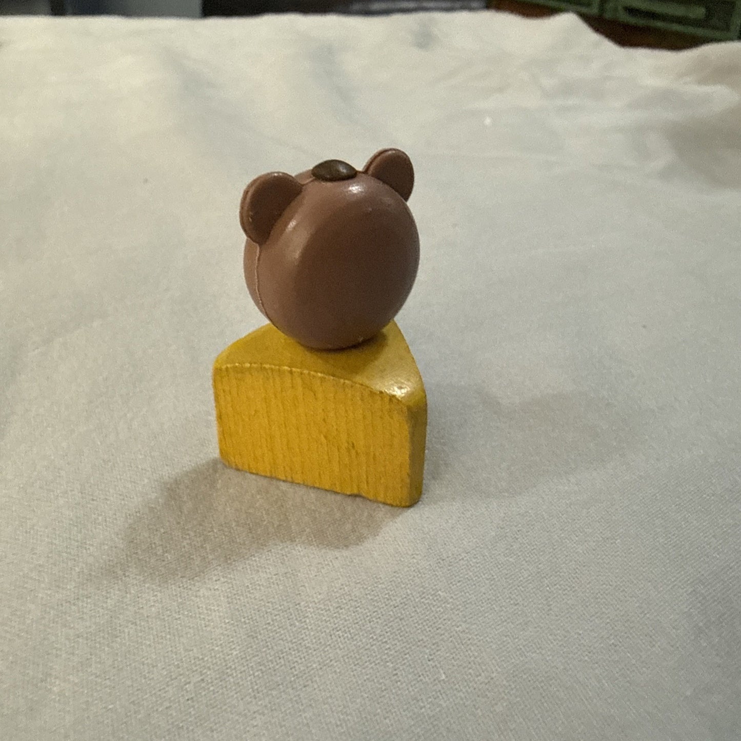 Vintage Fisher Price Little People Goldilocks Baby Bear Yellow Triangle