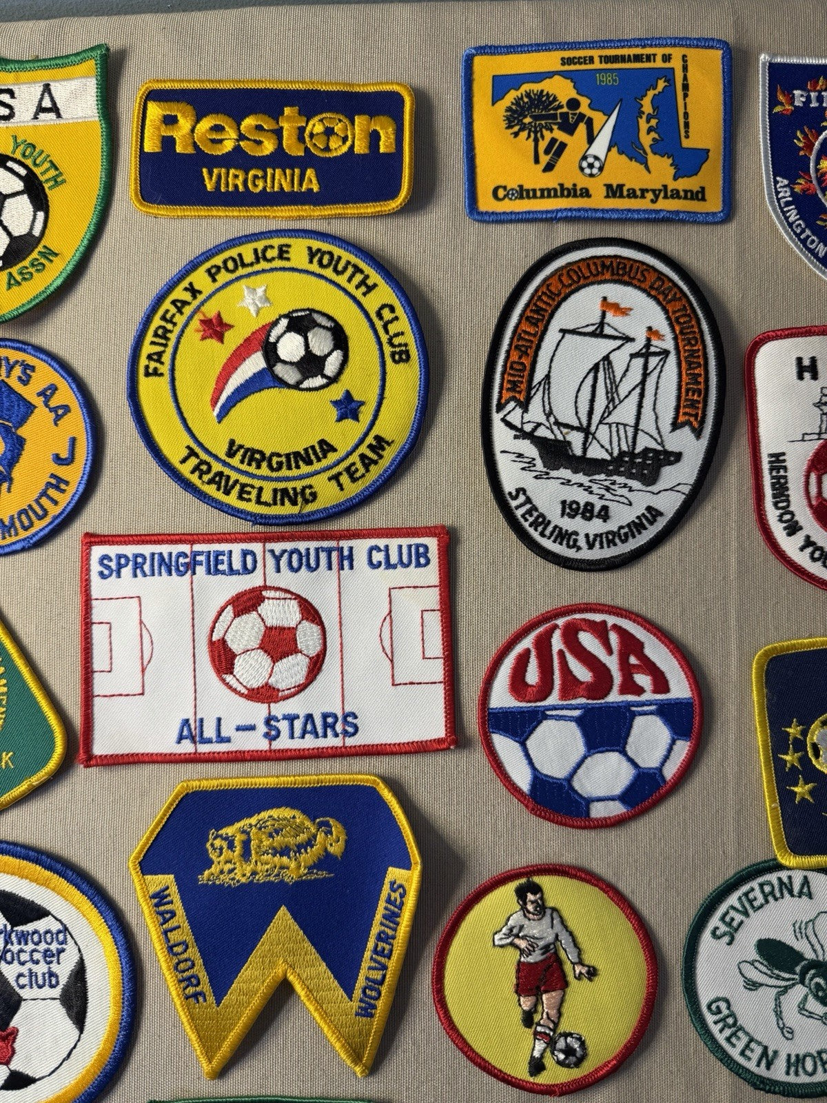 Vintage Soccer Patches Collection Youth Club Tournaments Maryland Virginia NJ