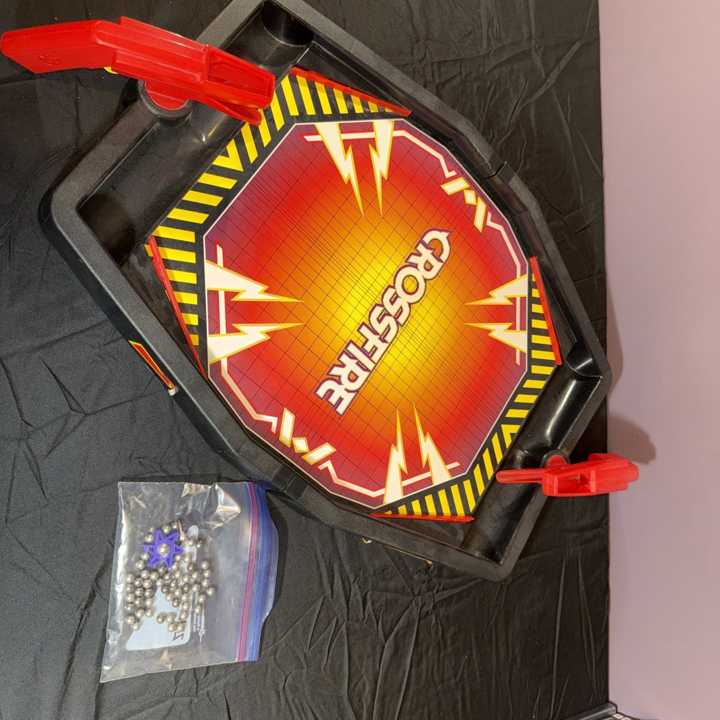 VintageMilton Bradley Crossfire 1988 Board Game COMPLETE w/ Silver Ball Pellets