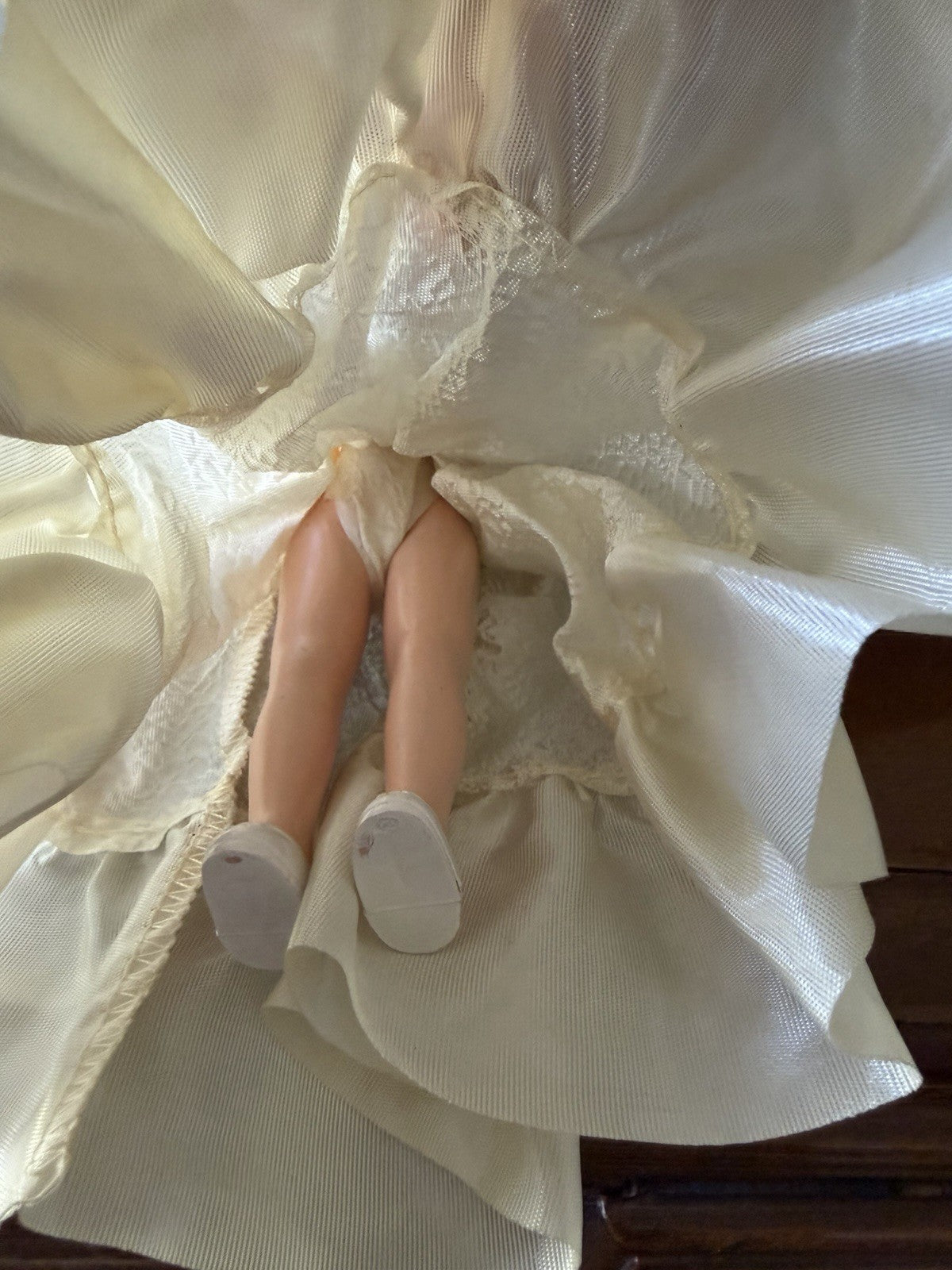 Vintage Sleepy Eye Blonde Fashion Dolls Lot 3 Bride Party Dress Feathers Dolls