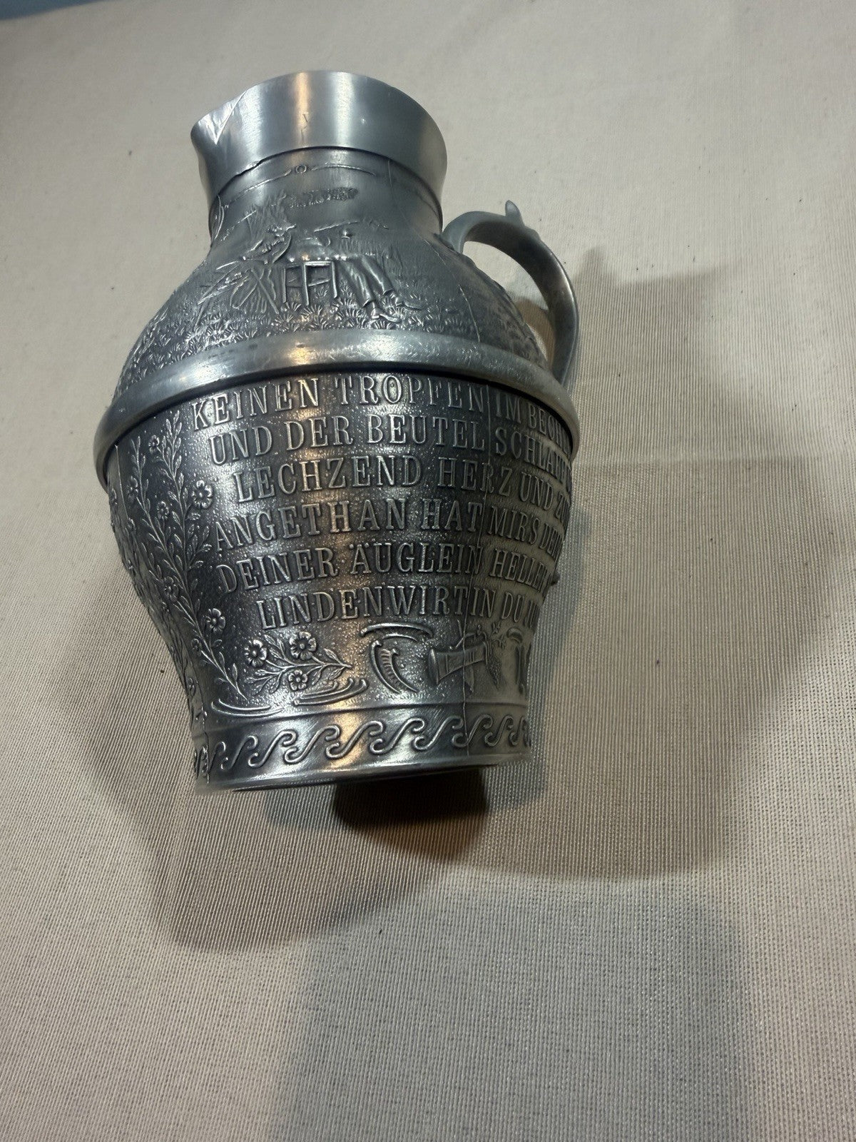 Frieling Zinnkrug Pewter Pitcher Mug Set Lindenwirtin Zinn Krug Germany
