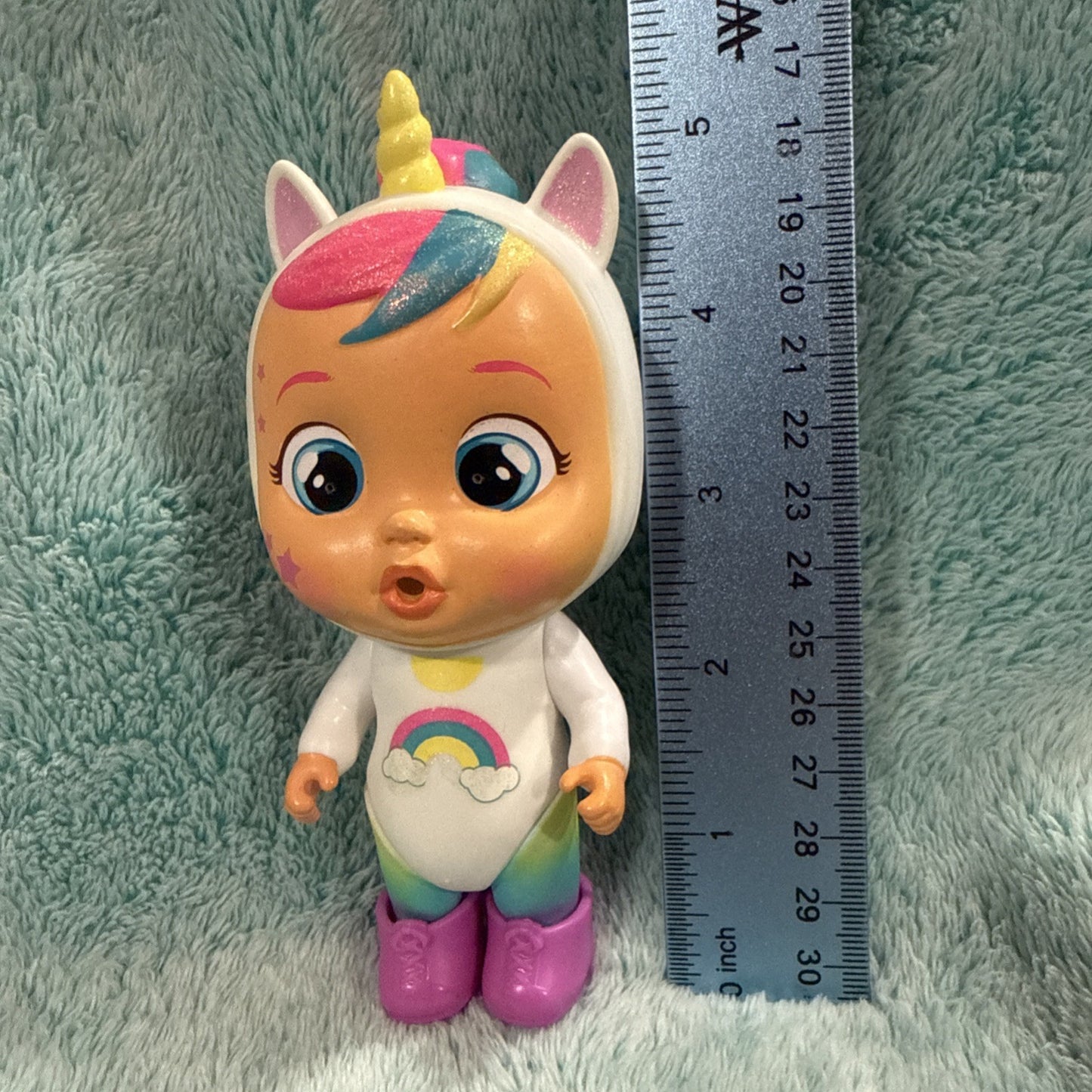 Cry Babies Lot Of 4 5" Doll Magic Tears Unicorn Dalmatian Dinosaur Apple So Cute