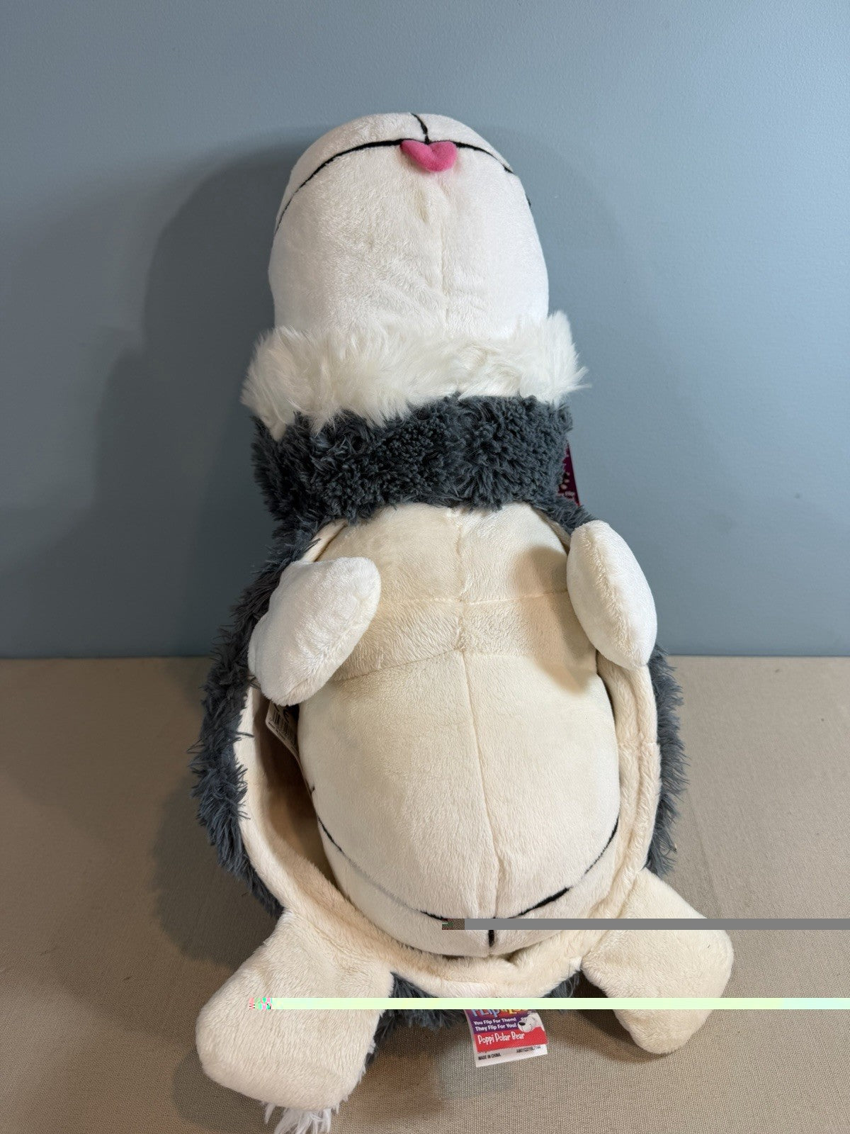 FlipaZoo Reversible Plush Poppi Polar Bear Asher Husky 18 In Stuffed Animal Toy