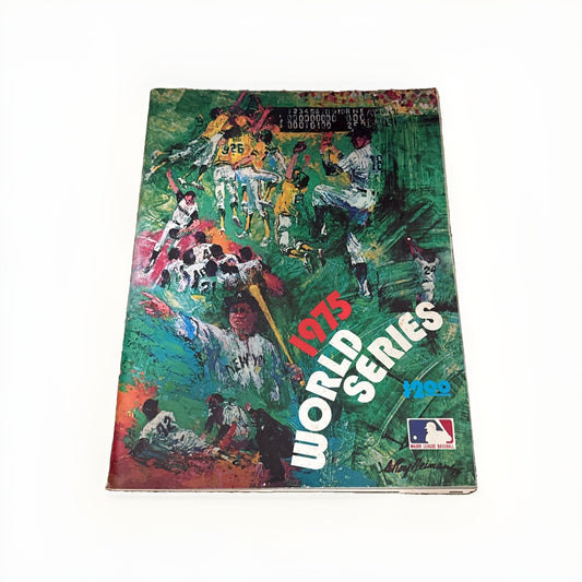 1975 World Series Official Program Reds Red Sox Leroy Neiman Cover Baseball MLB