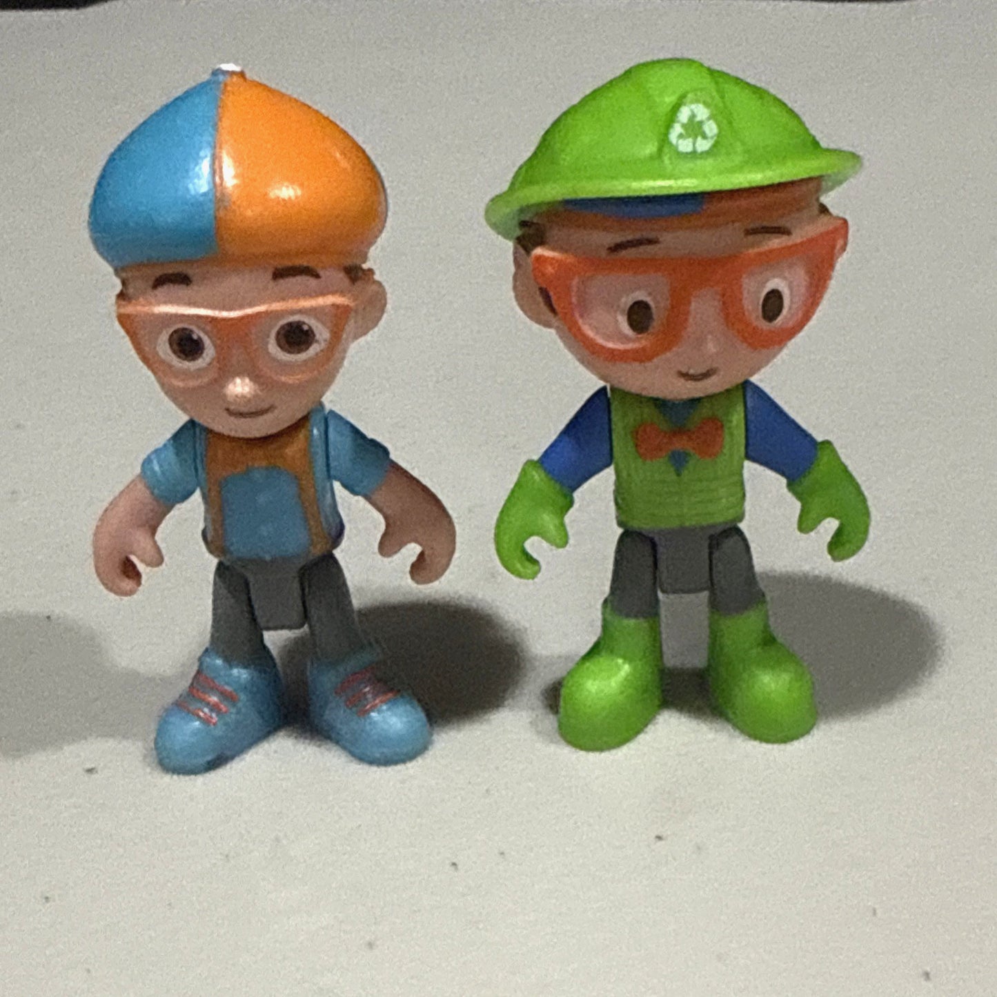 Blippi Toy Bundle Fire Truck & Recycling Worker Figure Lot Truck Sounds WORK