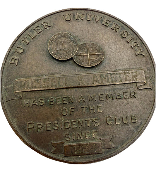 1954 Butler University Presidents Club Recognition Medallion Award Medal