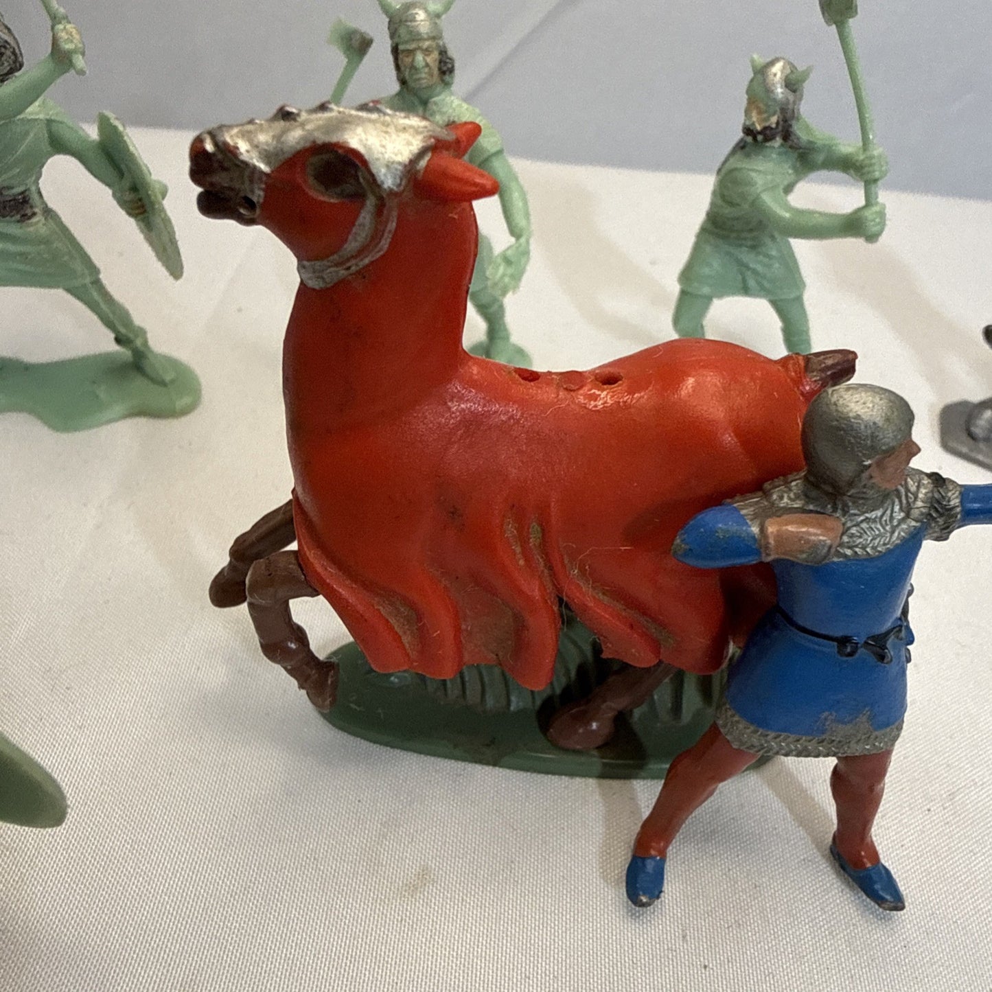 Marx & Britains Medieval Knights Horses Vikings Figures Mixed Lot of 8