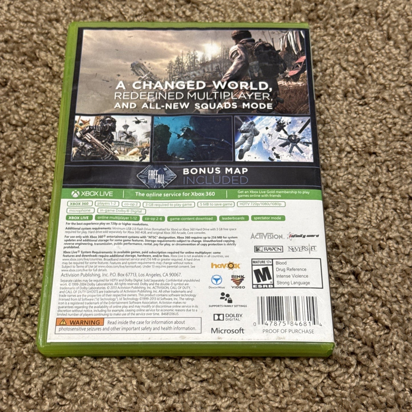 Xbox 360 Game Lot Call of Duty Ghosts and NBA 2K15