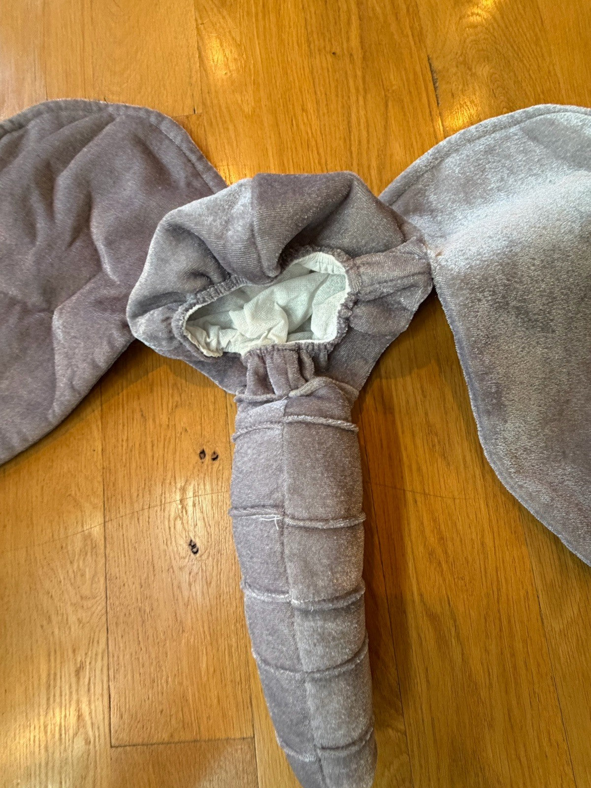 Kids Dumbo Costume Set Blue Polka Dot Shirt Plush Elephant Ears Hat Size Small