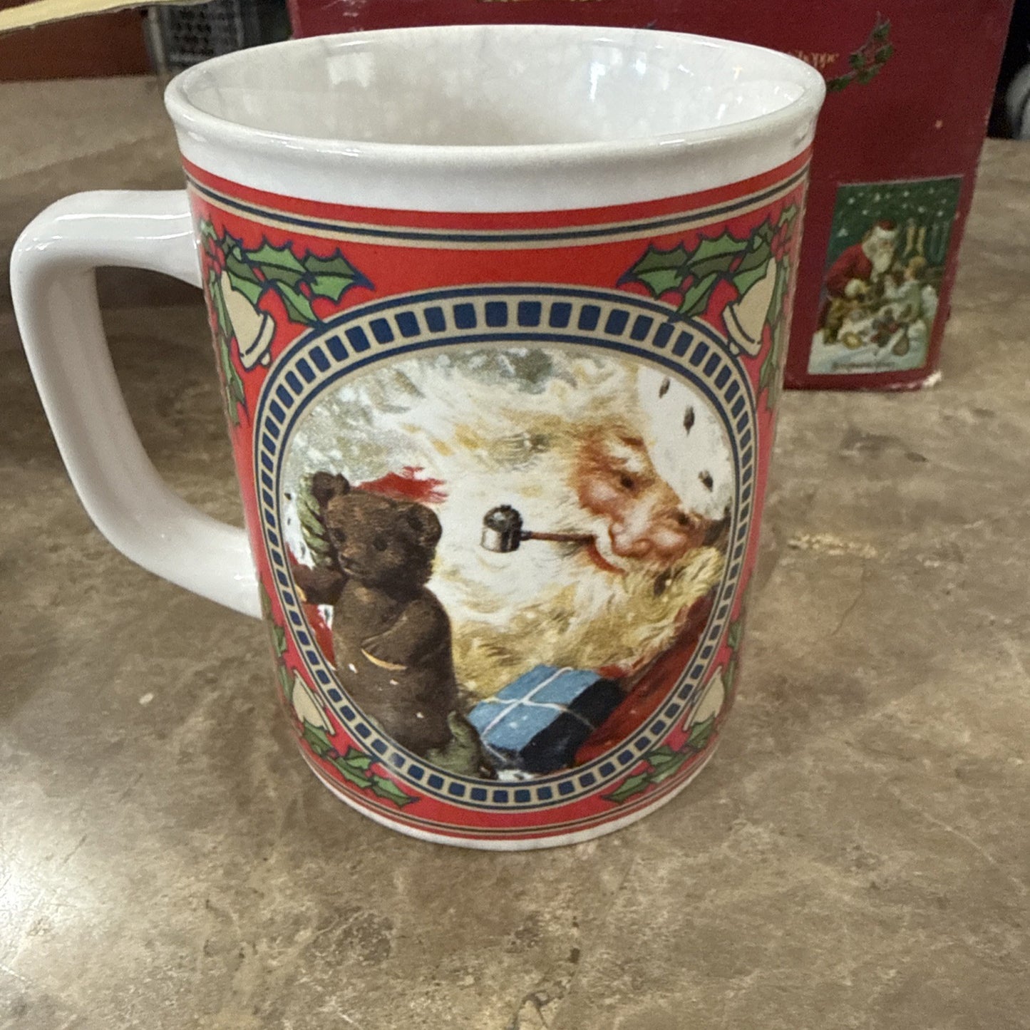 1987 Enesco The Gifted Line John Grossman Santa St Nicholas Mugs Set of 4 Box