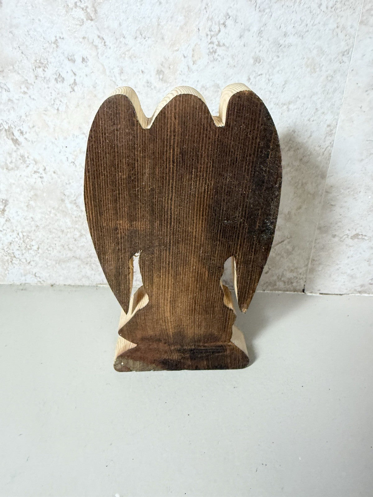 Handcrafted Wooden Angel Figurines Lot 7 Signed Folk Art Christmas Holiday Decor