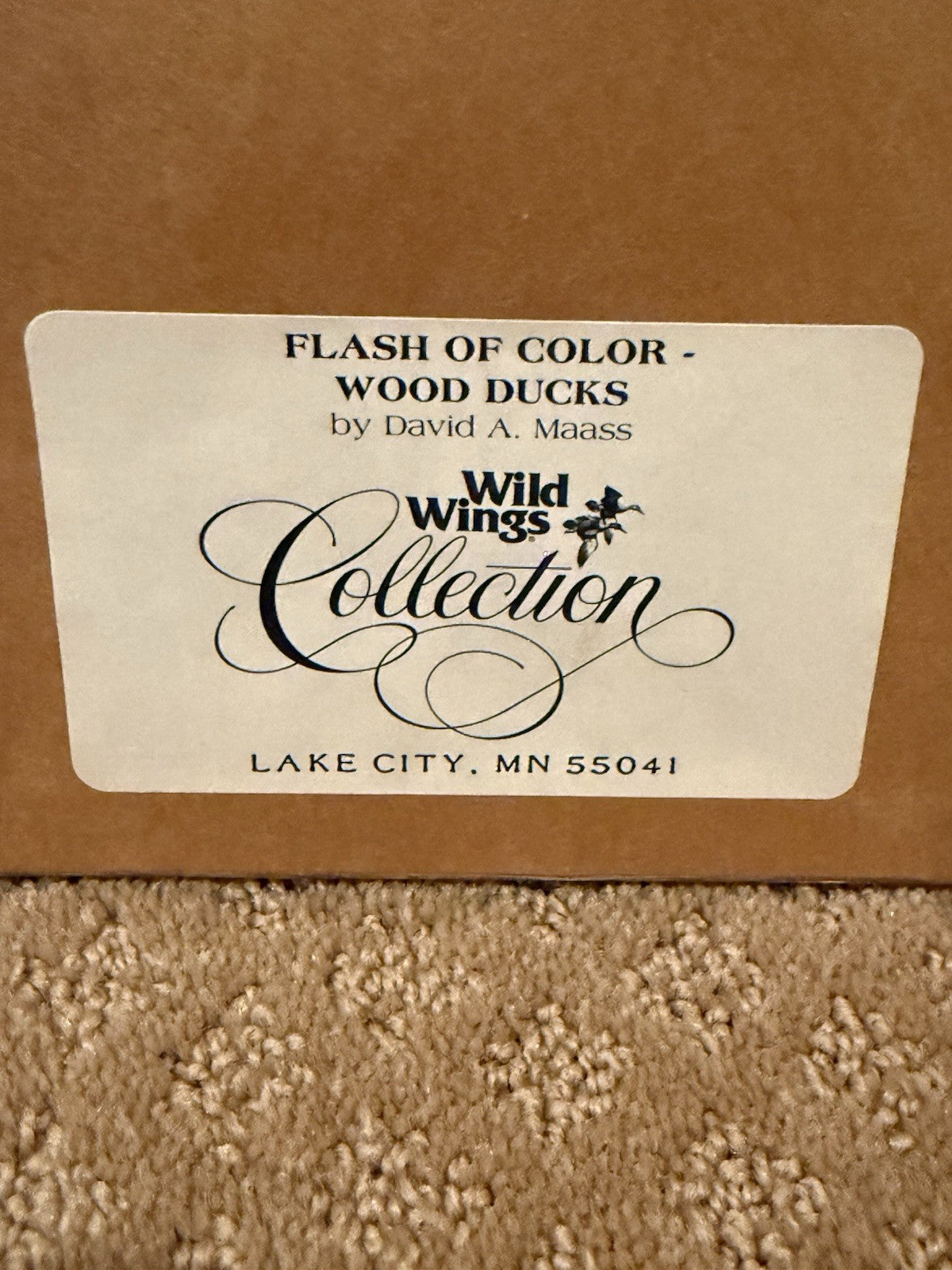 Flash Of Color Wood Ducks David A Mass Signed Authentic Wild Wings Collection