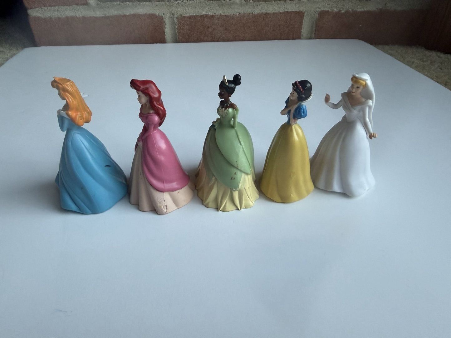Disney Princess Cake Topper Figure Lot Ariel Tiana Cinderella Aurora Snow White