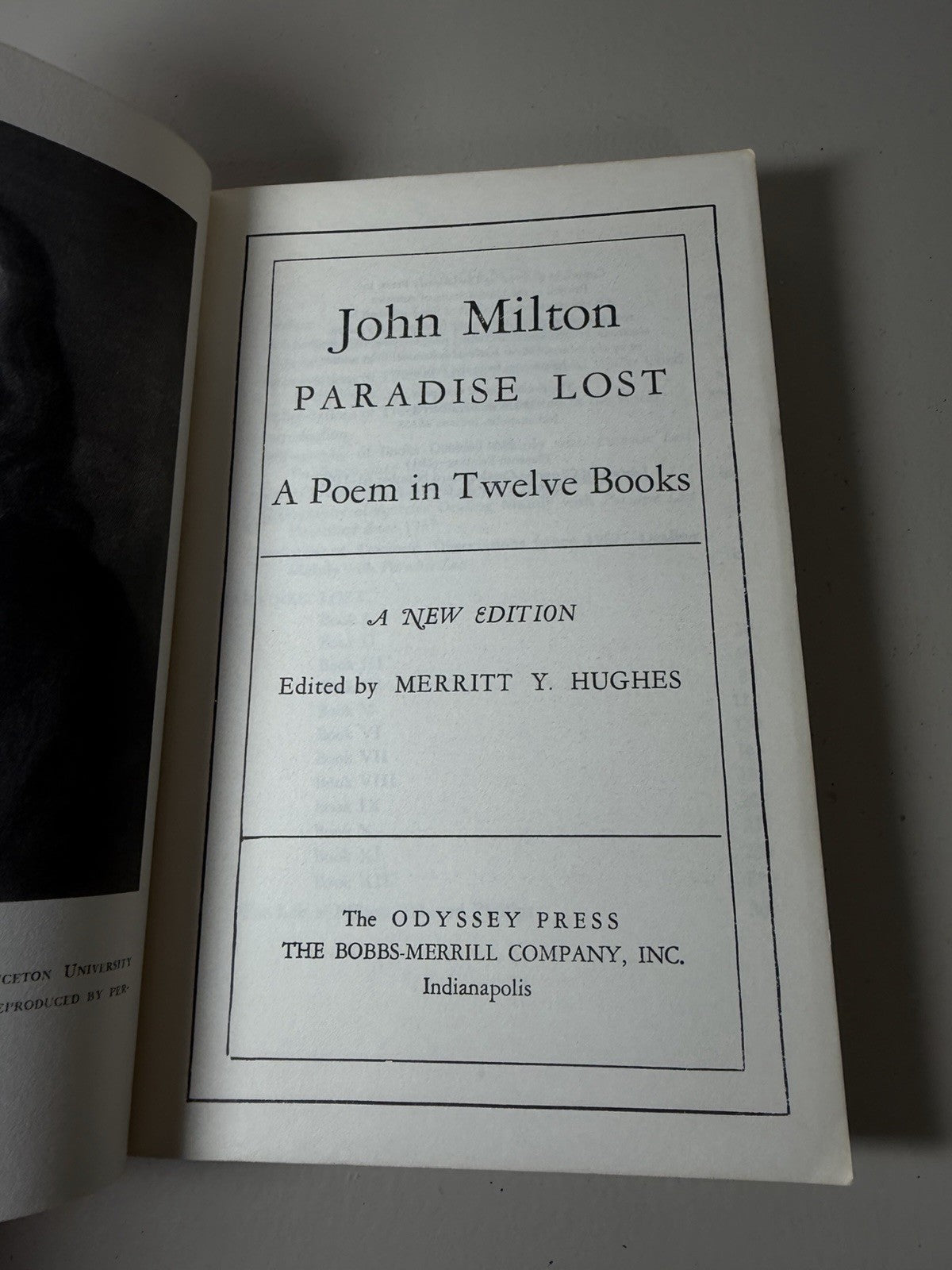 Paradise Lost John Milton New Edition Merritt Y Hughes Bobbs Merrill Paperback