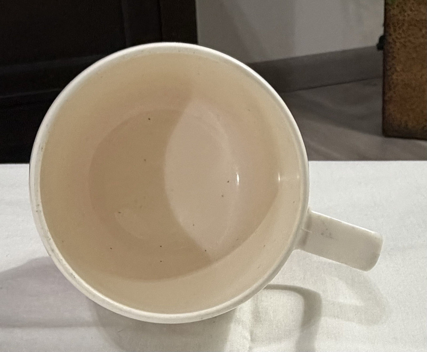 Bopp Decker Plastics Vacron Coffee Mug, Speckled White Pink, 10oz, Vintage Retro