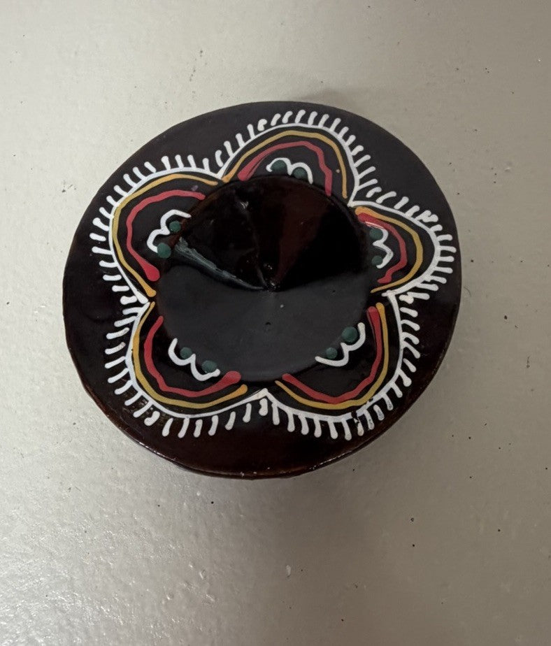 Vintage Hand Painted Pysanka Egg Folk Art Ukrainian Style Wooden Display Stand