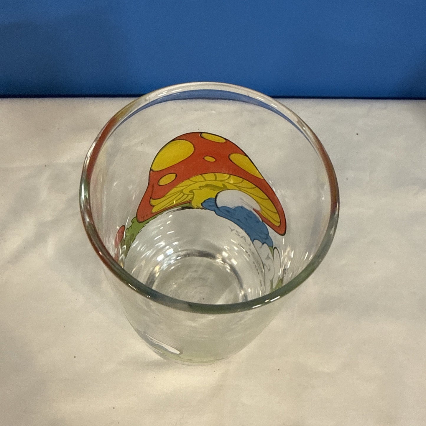 Vintage 1982 Smurfs Peyo Drinking Glasses Set of 5 Smurfette Papa Hefty Grouchy