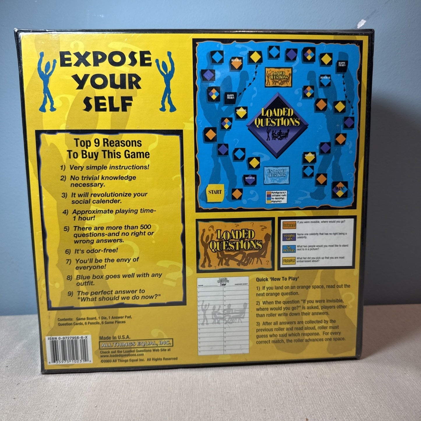 Loaded Questions Party Game 2003 Sealed Brand New Family Trivia Game