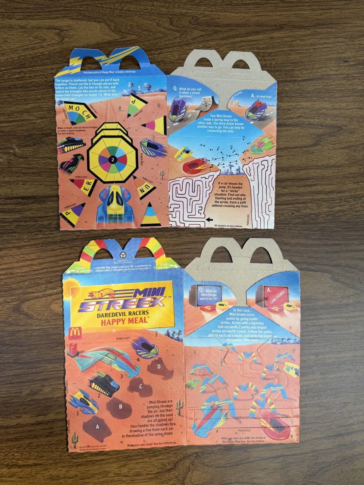 Vintage McDonalds Happy Meal Box Lot Beast Wars Disney Mixed 1990s Promo Boxes