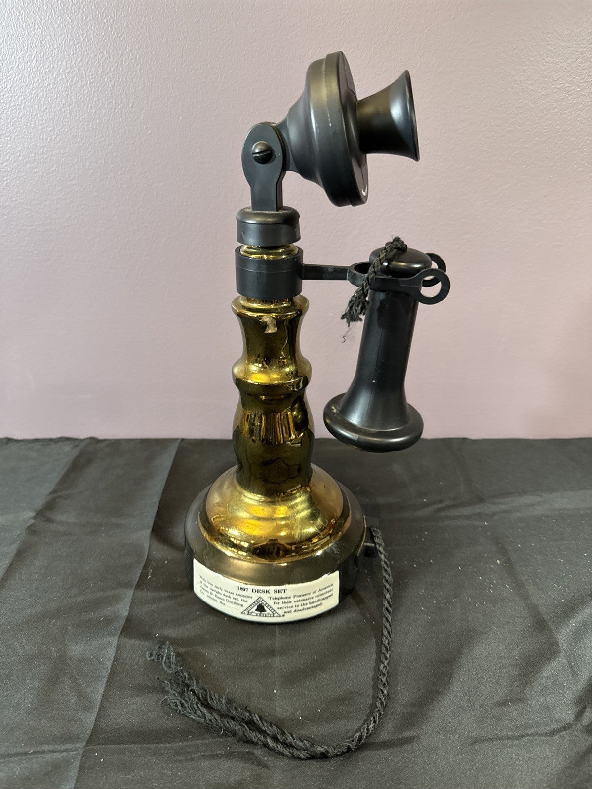 Western Electric 1897 Candlestick Telephone Jim Beam Decanter - EMPTY