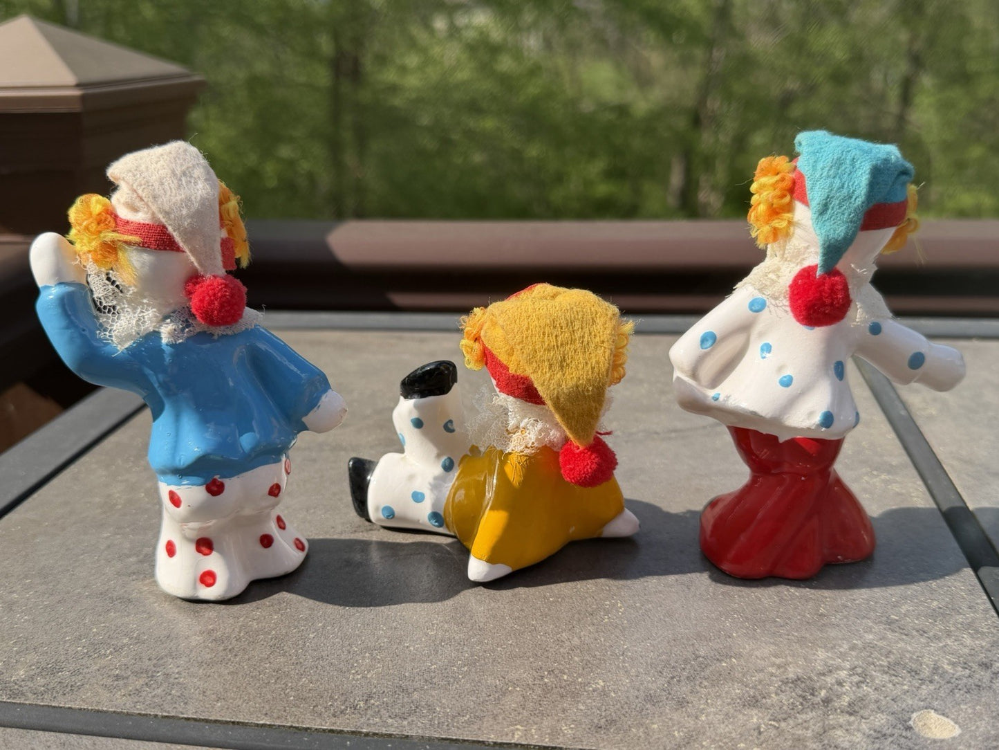 Vintage Circus Clown Ceramic Figurines Especially For Sophia Ann Hand Painted