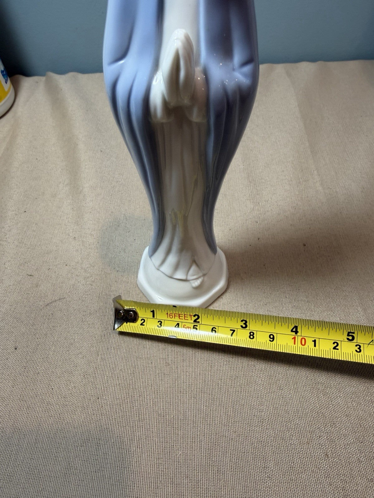 Vintage 1986 Lefton China Virgin Mary Figurine Hand Painted Statue 8"