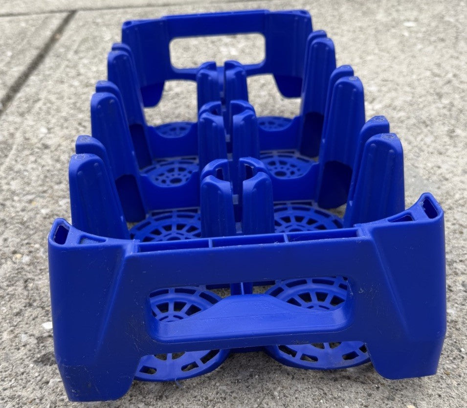 Vintage G&J Pepsi Cola Blue Plastic 2 Liter Soda Bottle Carrier Castle Crate