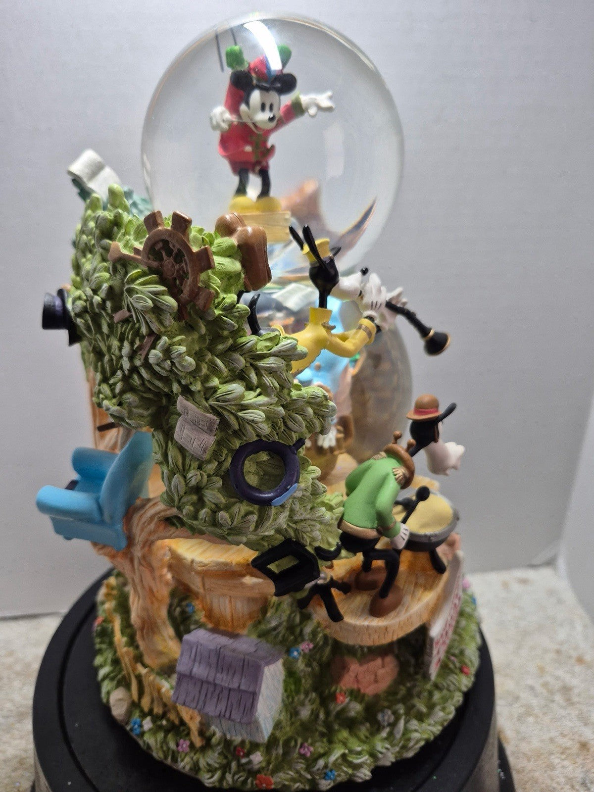 Disney Mickey Mouse Silly Symphonies Band Concert Double Snow Globe Collectible