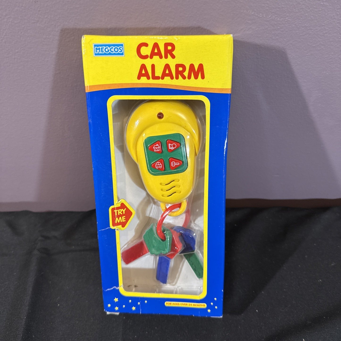 Megcos Toy Car Alarm New In Box Vintage Toy