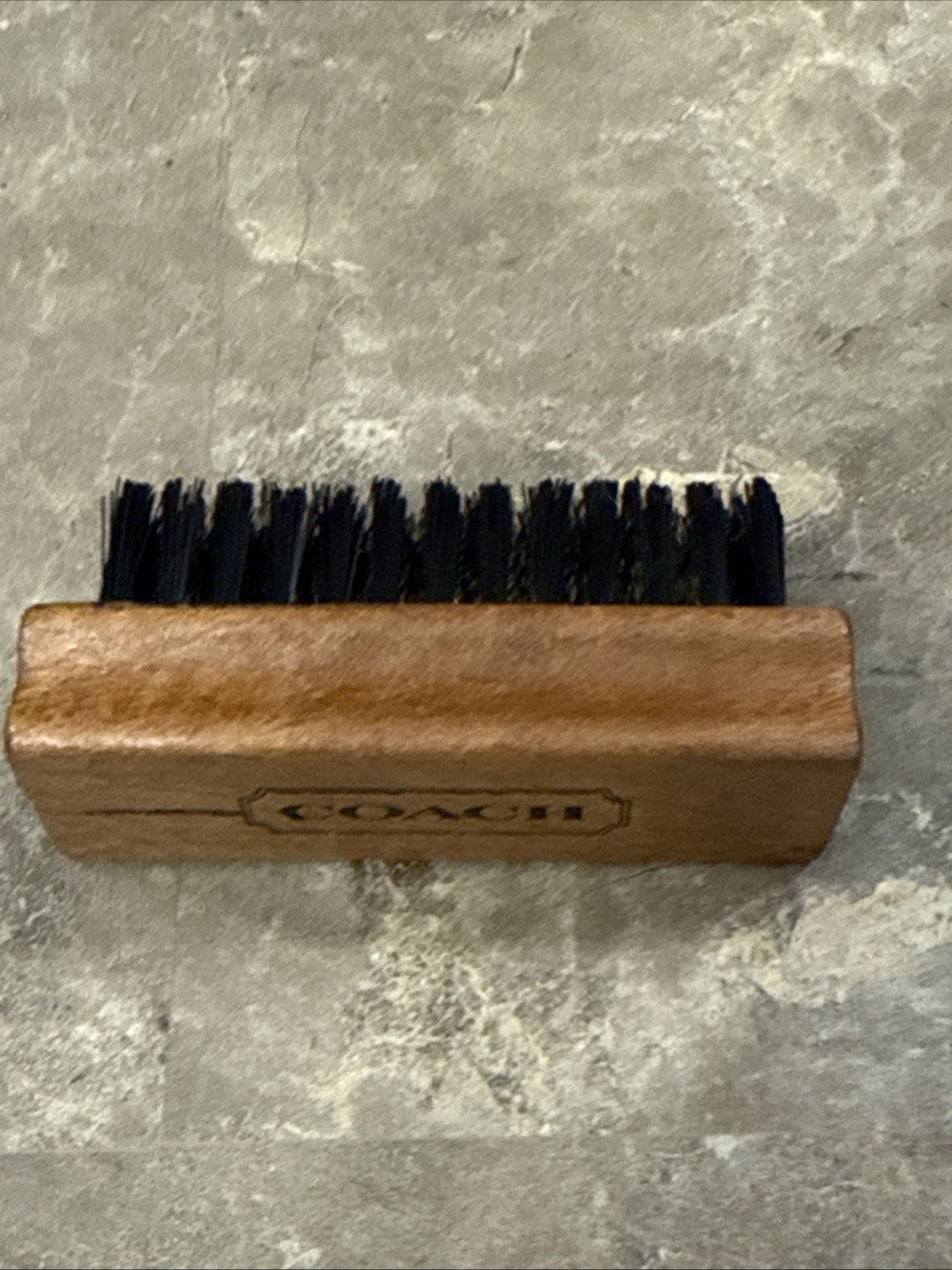 Vintage Coach Suede Brush Model 1140 NAT Made in Germany Original Box Leather