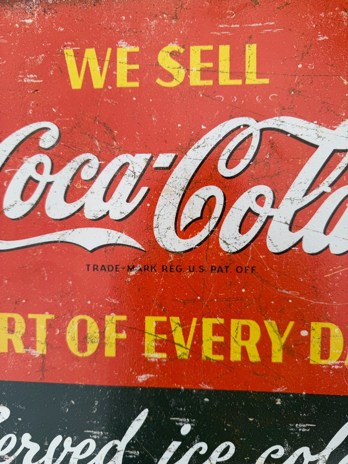 Vintage Coca Cola Reproduction Tin Metal Sign Coke Bottle Advertising Retro