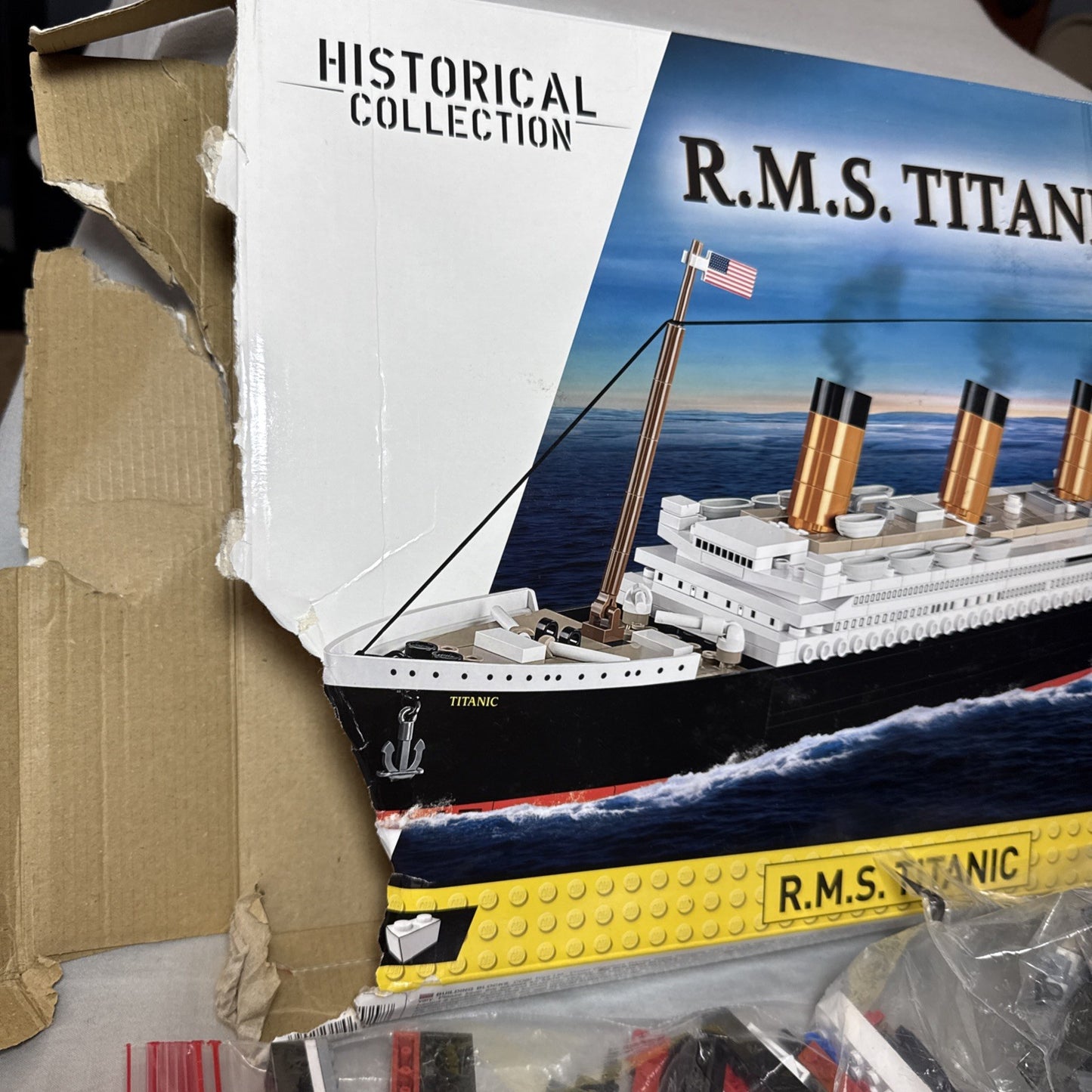 COBI Historical Collection RMS Titanic 1929 Building Block Set Incomplete