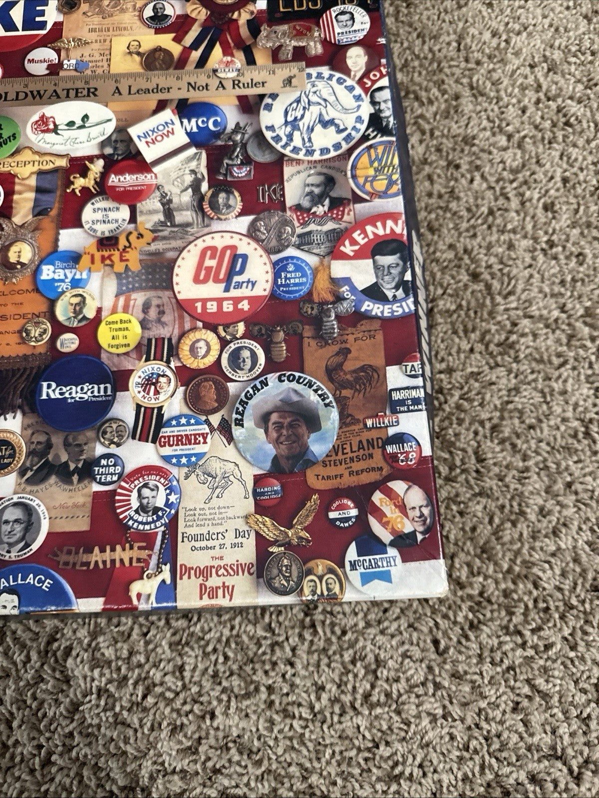 Vintage 1984 Springbok Pick A Winner Presidential Campaign 500 Pc Puzzle Used