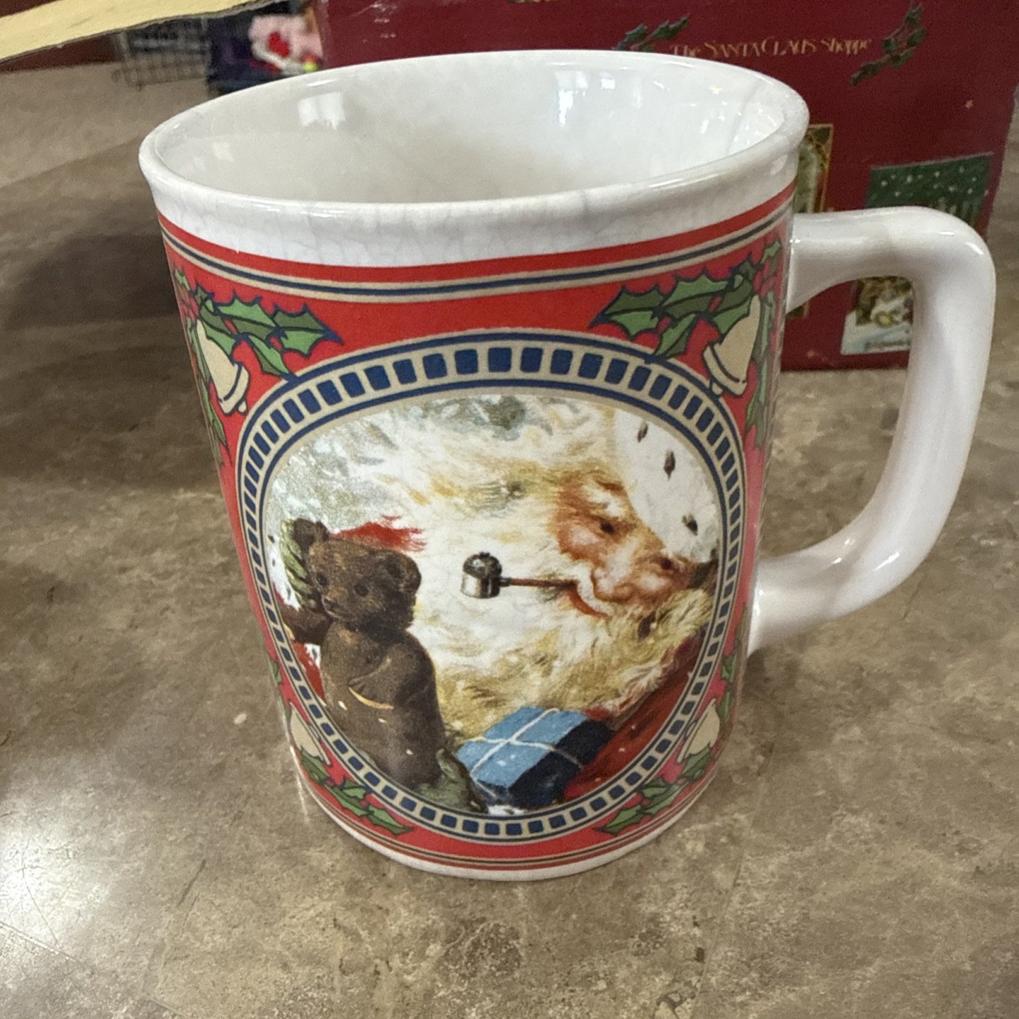 1987 Enesco The Gifted Line John Grossman Santa St Nicholas Mugs Set of 4 Box