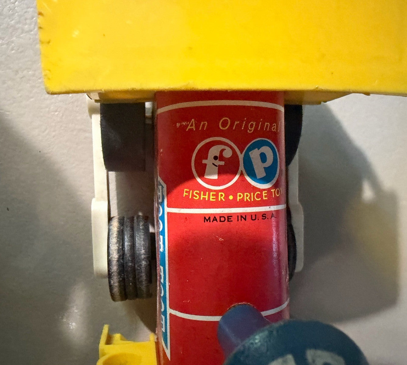 Vintage 1964 Fisher Price Toot Toot Train #643 Wood Plastic Pull Toy Original