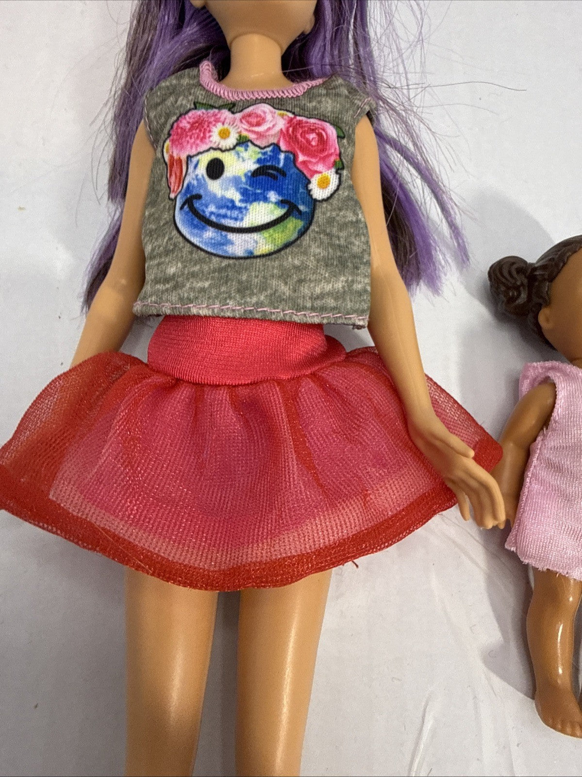 Barbie Skipper Babysitters Doll Purple Streak Hair Mattel Set Incomplete