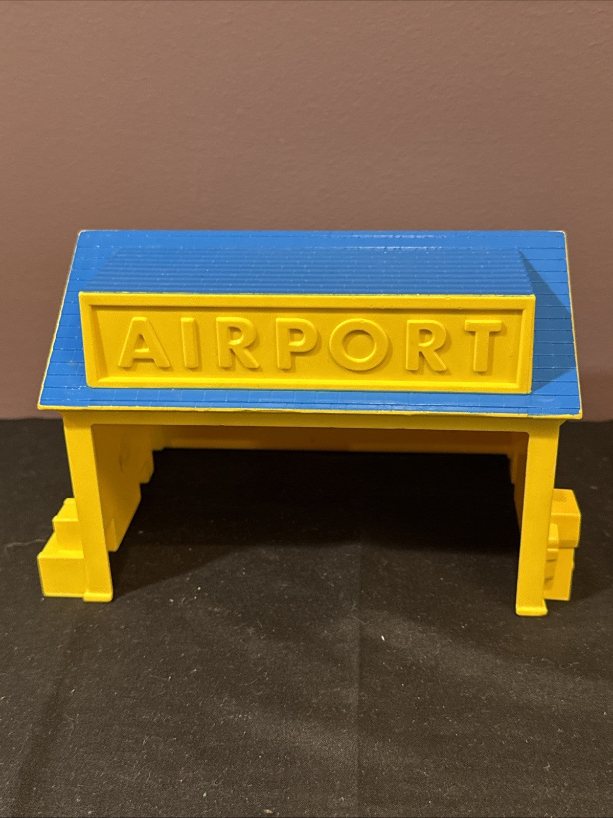 1972 Mattel Preschool Airport Playset Plane Copter Truck Vintage Incomplete