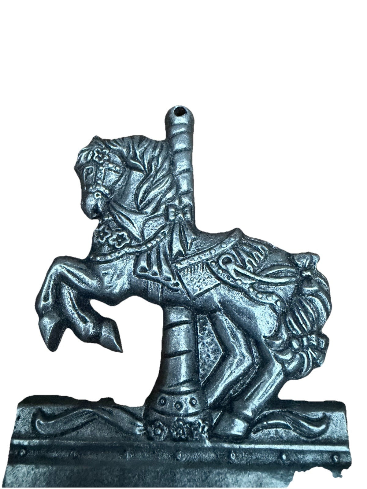 Pewter Carousel Horse Wall Hook Nursery Baby Room Decorative Hook