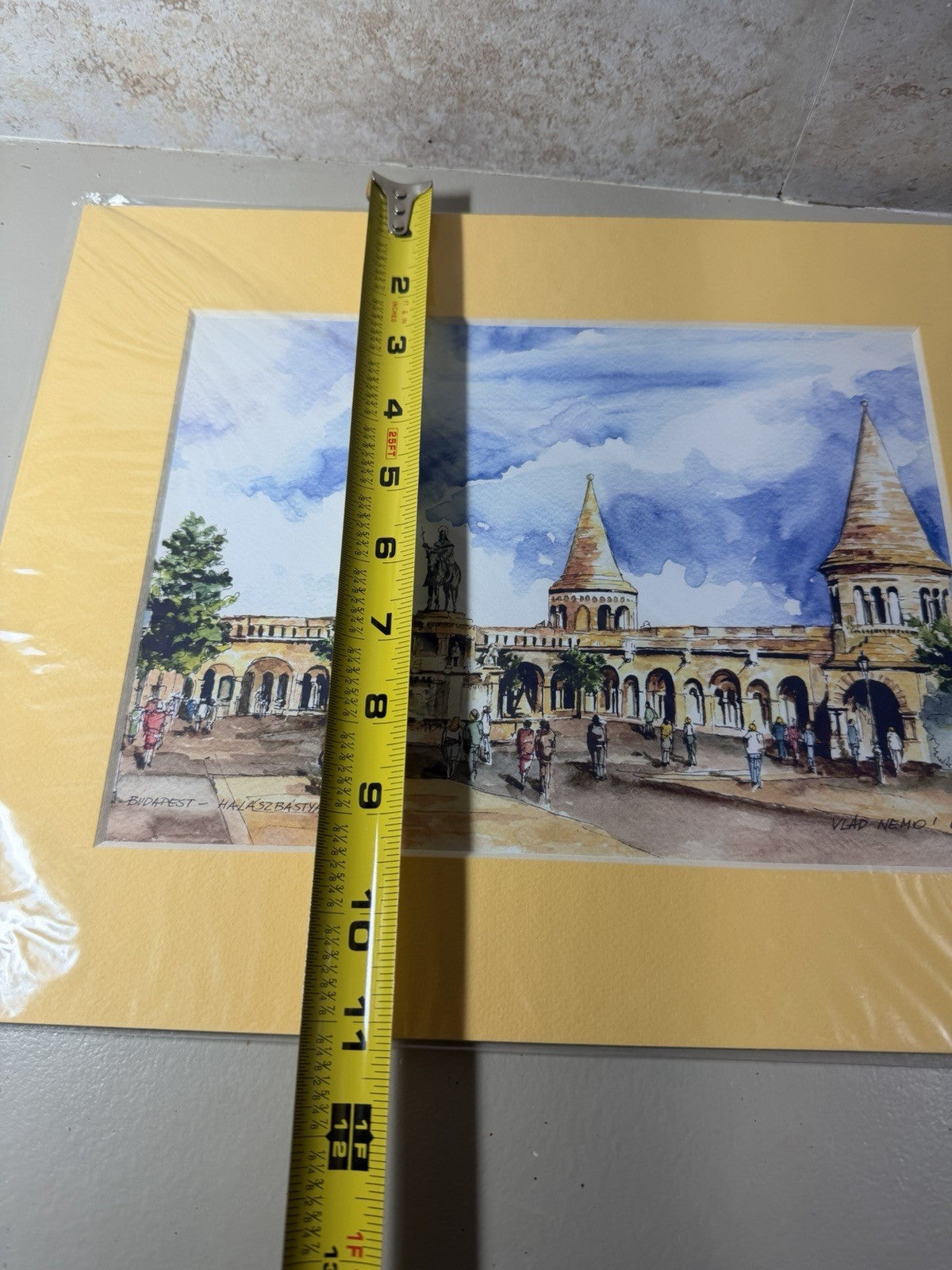 Vlad Nemo Signed Budapest Fishermans Bastion Watercolor Print NIB Hungary Art