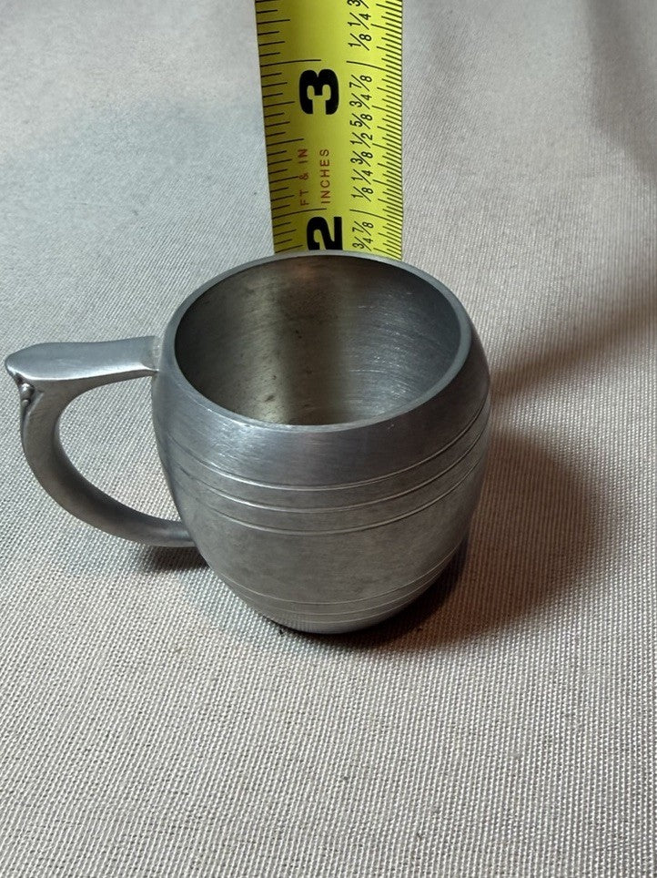 Vintage Preisner Pewter Miniature Mug 2126 Small Tankard Collectible 2"
