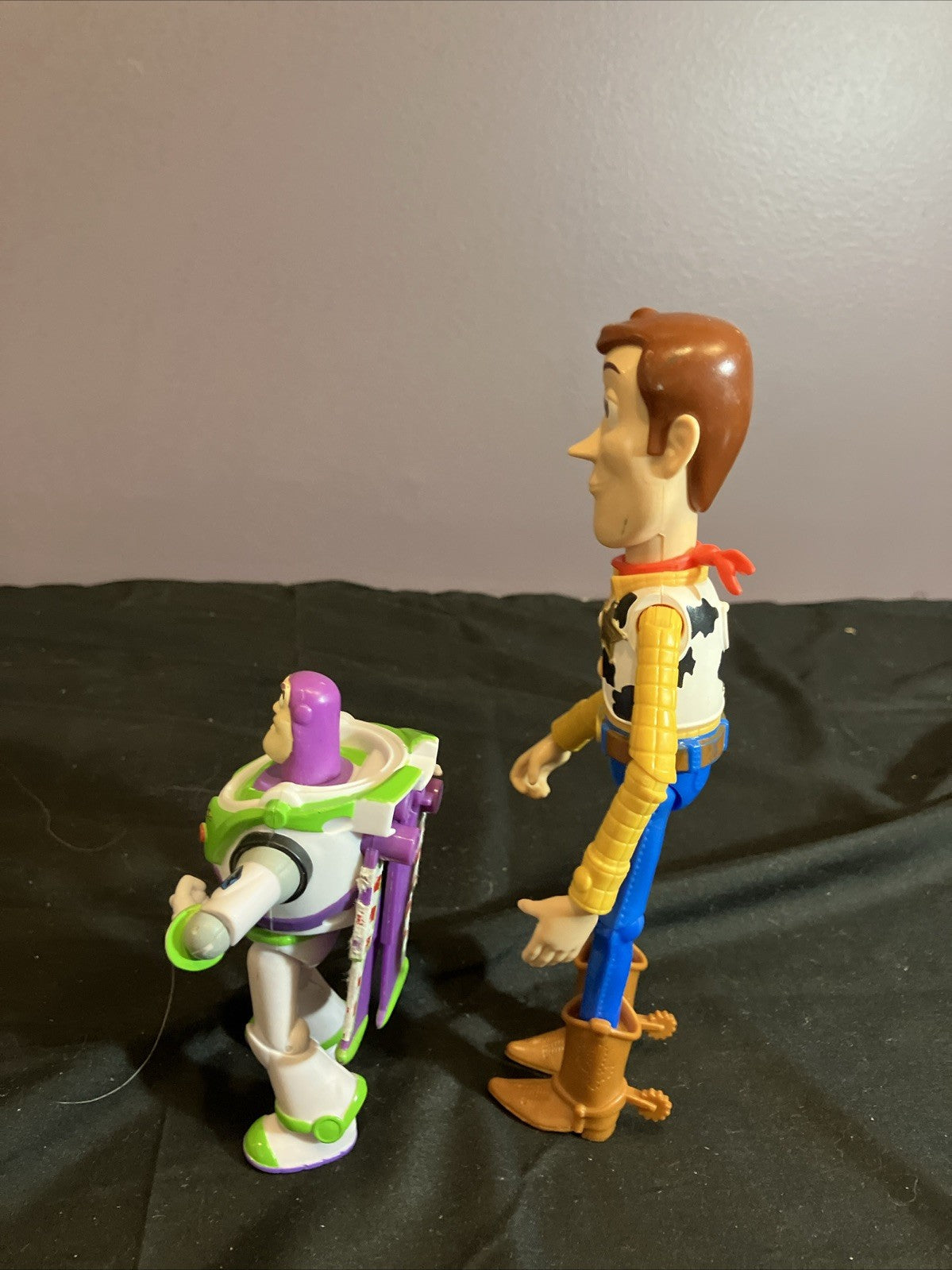 Toy Story Buzz Lightyear Woody Figures 8 Inch 10 Inch Disney Pixar - incomplete
