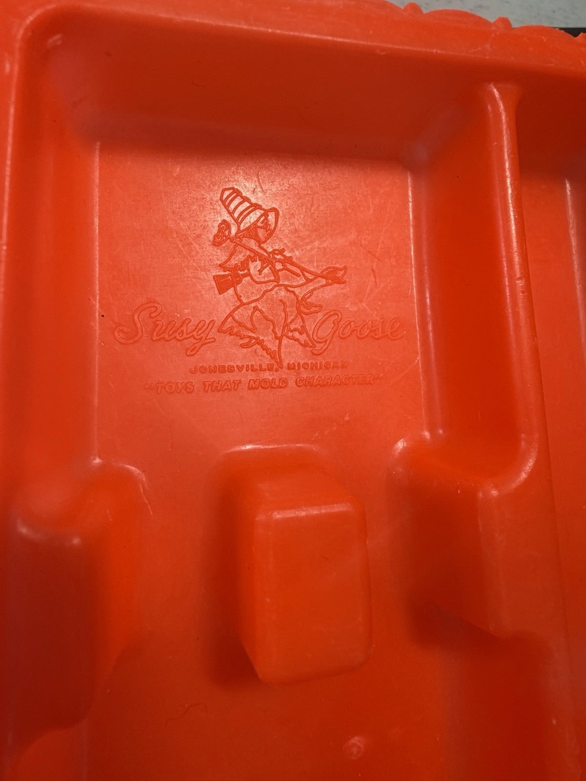 Vintage 1960s Susy Goose Barbie Doll Organizer Tray Red Plastic Insert 7"x4.5"