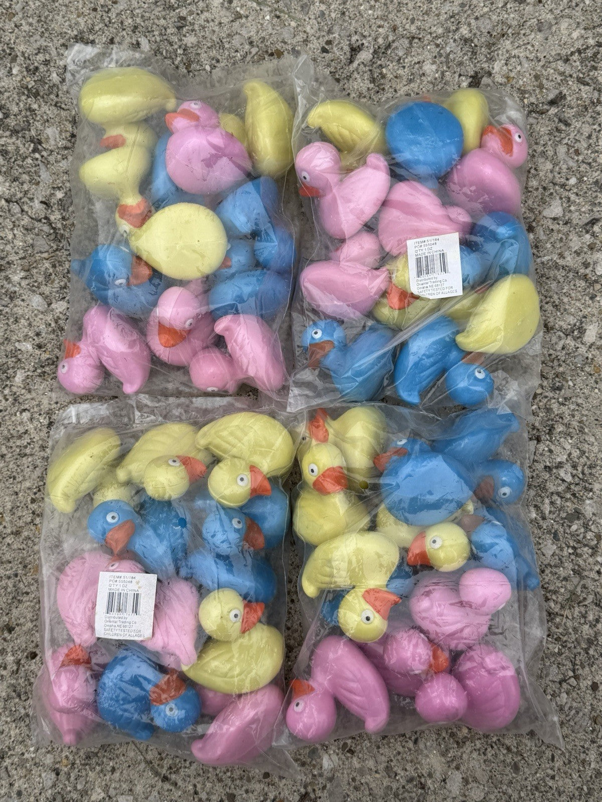 Vintage Weighted Floating Ducks Lot of 48 Plastic Carnival Pond Birthday Game