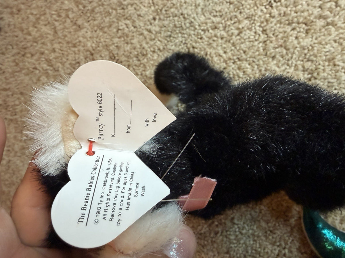 Ty Beanie Babies Purry Cat Bandit Raccoon Finding Dory Destiny Plush Toy Lot 4
