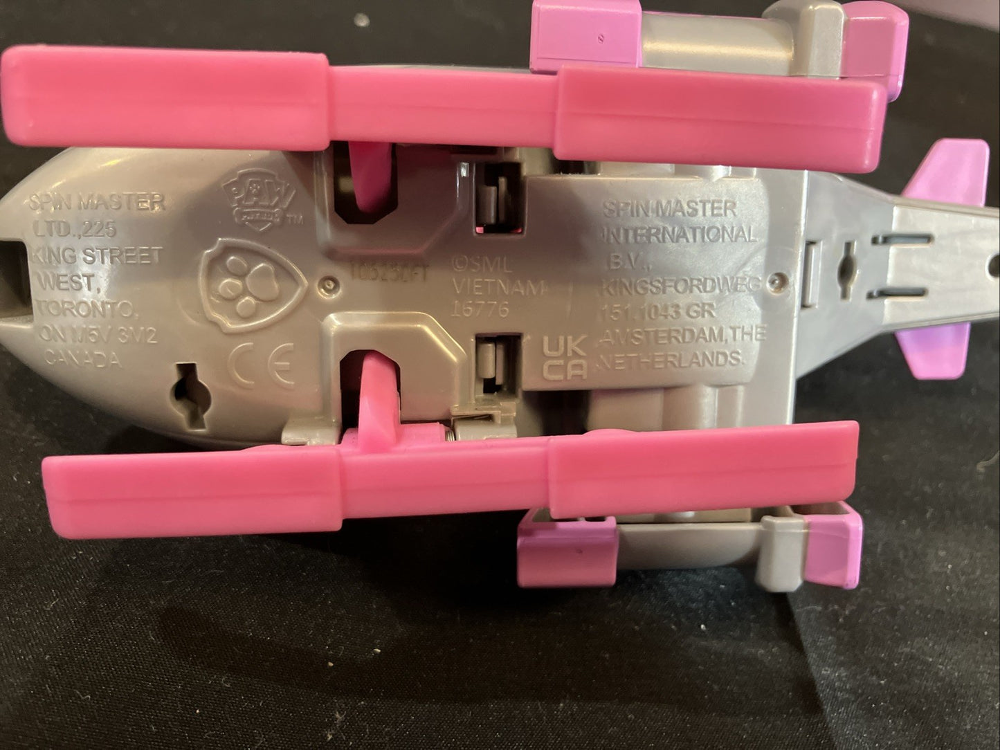 Paw Patrol Skye Helicopter Toy Deluxe Vehicle Pink Grey Spin Master